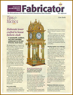 Artist-blacksmith Clock Tower in Fabricator Magazine