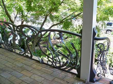 artist blacksmith porch railing