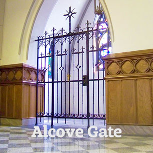 Artist-blacksmith eccliastical ironwork chapel gate