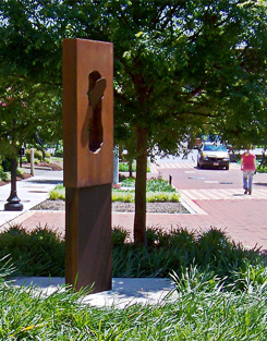 Sculpture 'Reel Thing' by Lee Badger in Washington Park, Charlottesville, VA