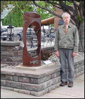 Artist-Blacksmith sculpture in Decatur, IN
