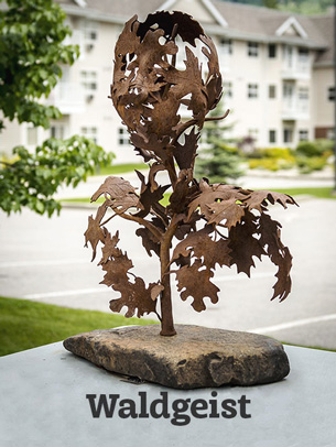 Artist-blacksmith sculpture Waldgeist by Lee Badger