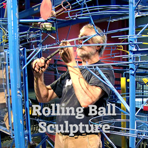 Restoration of Newton's Dream rolling ball machine at the Franklin Institute