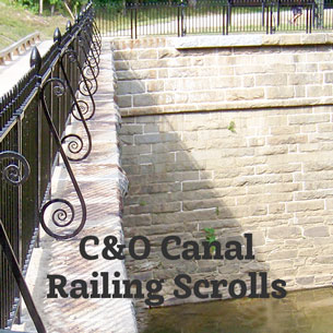 C&O Canal railing reproduction scrolls